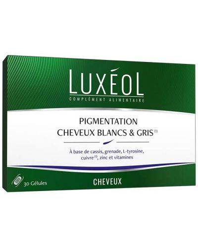 Pigmentation Cheveux Blancs and Gris Против посивяване на косата, 30 капсули, Luxéol - 1