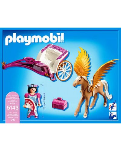 Комплект фигурки Playmobil - Принцеса с каляска и пегас - 3