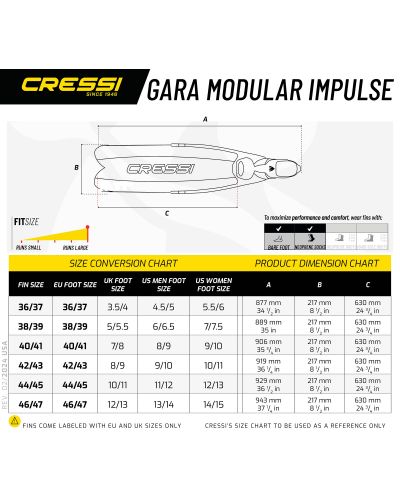 Плавници Cressi - Gara Turbo Impulse , бели - 6