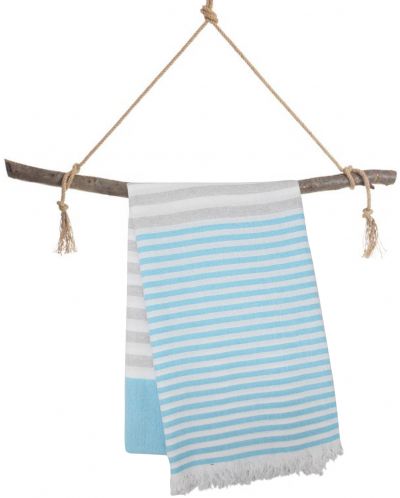 Памучна кърпа в кутия Hello Towels - Bali, 100 х 180 cm, тюркоаз-синя - 3