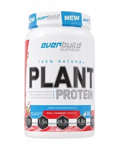 Plant Protein, ягодово смути, 750 g, Everbuild - 1