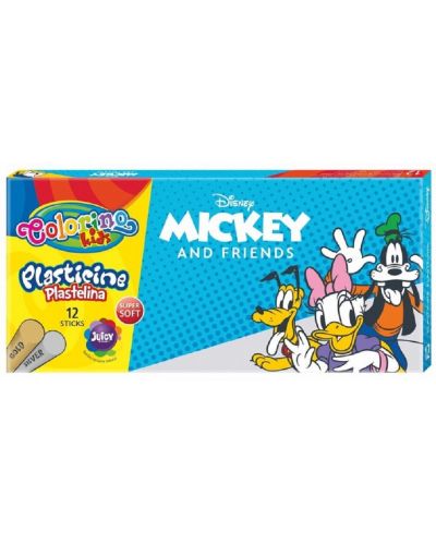 Пластилин Colorino Disney - Mickey and Friends, 12 цвята - 1