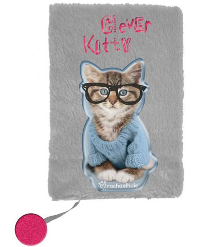 Плюшен дневник Paso Rachael Hale - Clever Kitty, А5, 80 листа - 1