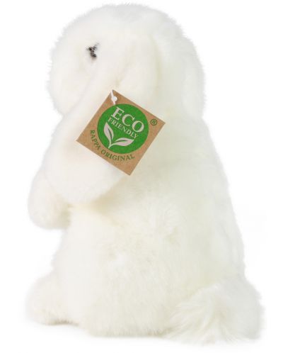 Плюшена играчка Rappa Еко приятели - Бяло зайче, 18 cm - 4