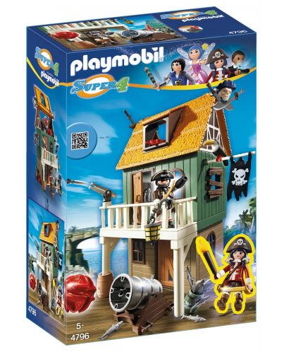 Конструктор Playmobil Super 4 - Камуфлажна пиратска крепост - 1