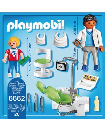Комплект фигурки Playmobil - Зъболекар с малък пациент и стол - 4