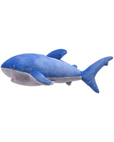 Плюшена играчка Wild Planet - Синя акула, 40 cm - 1