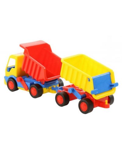 Пластмасова играчка Polesie - Камион с ремарке Basics - 2