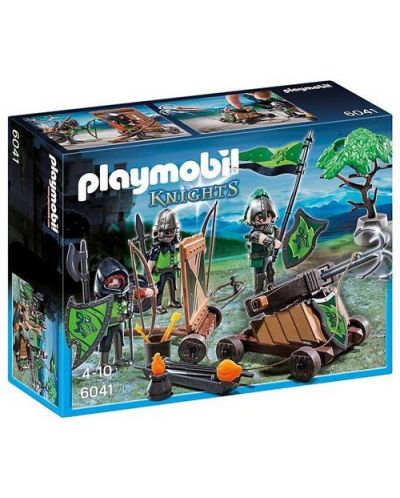 Комплект фигурки Playmobil Knights - Рицари - вълци с катапулт - 1