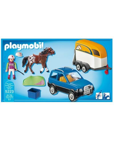 Комплект фигурки Playmobil Country - Джип с ремарке за коне - 3