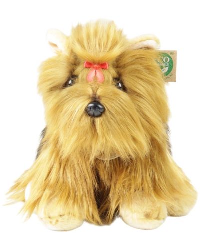 Плюшена играчка Rappa Еко приятели - Куче Йоркширски териер, седящо, 30 cm - 1