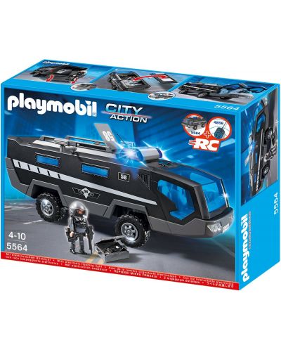 Комплект фигурки Playmobil City Action - Кола-оперативен център на полицейските специални части