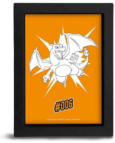 Плакат с рамка The Good Gift Games: Pokemon - Charizard (POP Color) - 1