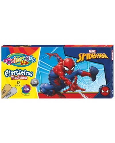 Пластилин Colorino - Marvel Spider-man, 12 цвята - 1