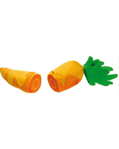 Плюшена играчка Heunec - Морков с магнит, 2 части - 1