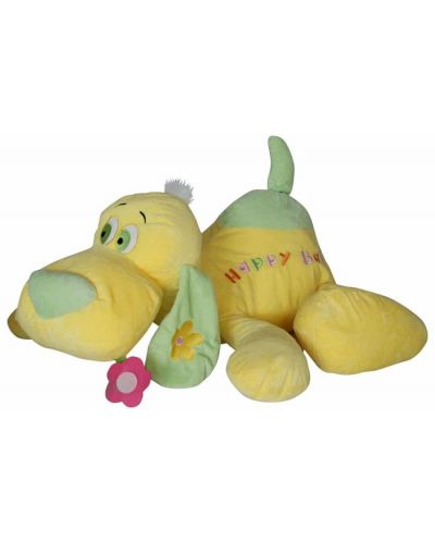 Плюшена играчка Амек Тойс - Легнало куче, жълто, 65 сm - 1