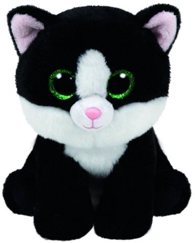 Плюшена играчка TY Toys - Черно-бяло коте Ava, 15 cm - 1