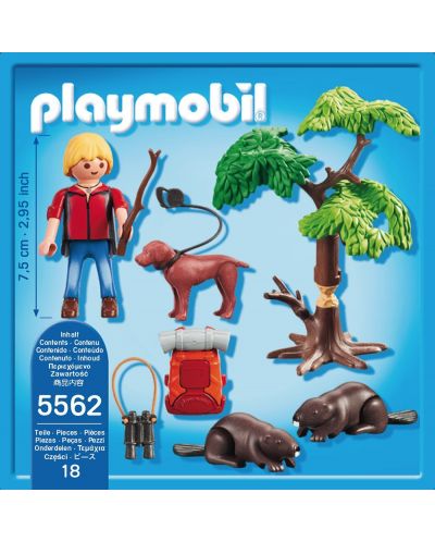 Комплект фигурки Playmobil Wild Life - Турист и семейство бобри - 4