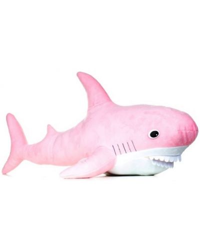 Плюшена играчка Fluffii - Акула, розова - 1