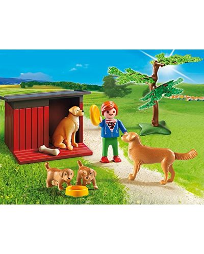 Комплект фигурки  Playmobil Country - Кучета порода голдън ретрийвър и техния стопанин - 2