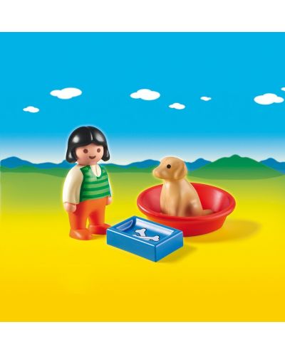 Фигурки Playmobil 1.2.3 - Момиче с кученце - 3