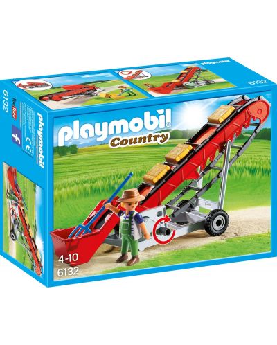 Комплект фигурки  Playmobil Country - Конвейер за балиране на сено - 1