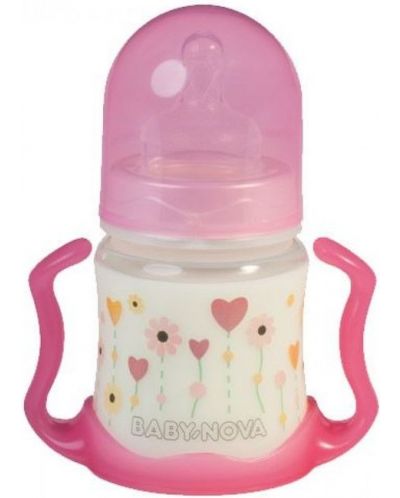 Baby Nova Пластмасово шише 150 мл., розово - 1