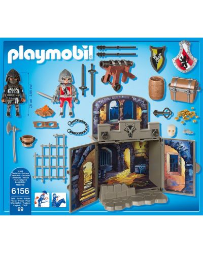 Комплект фигурки Playmobil Knights - Тайната стая със съкровища на рицарите - вълци - 3
