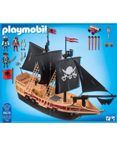 Конструктор Playmobil - Пиратски боен кораб - 4