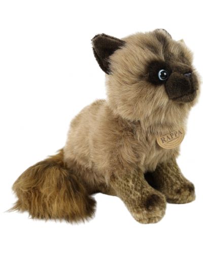 Плюшена играчка Rappa Еко приятели - Сиамска котка, седяща, 28 cm - 2
