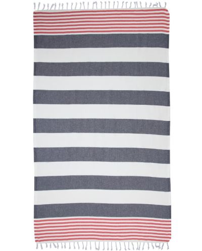 Памучна кърпа в кутия Hello Towels - New, 100 х 180 cm, синьо-червена - 2