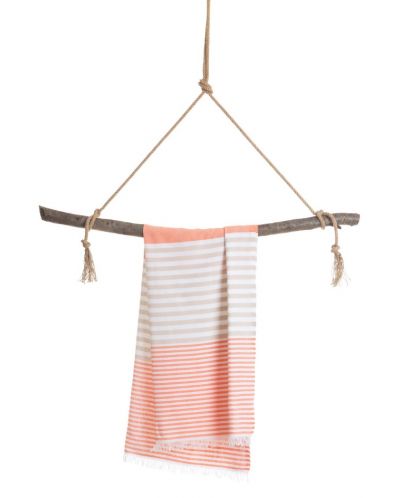 Памучна кърпа в кутия Hello Towels - Bali, 100 х 180 cm, оранжево-бежова - 3