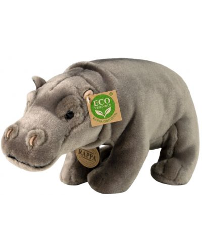 Плюшена играчка Rappa Еко приятели - Хипопотам, стоящ, 30 cm - 1