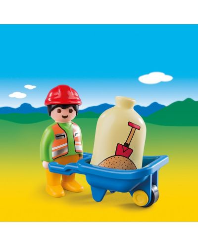 Фигурки Playmobil 1.2.3 - Работник с ръчна количка - 2