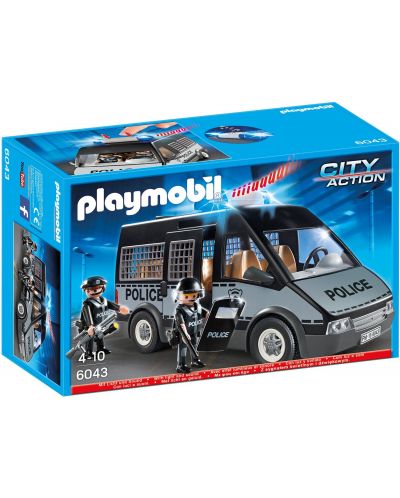 Комплект фигурки Playmobil City Action - Полицейски ван със светлини и звук