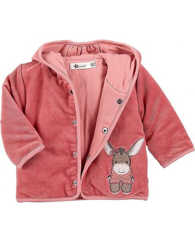 Плюшено бебешко палтенце Sterntaler - С магаренце, 68 cm, 5-6 месеца, розово - 4