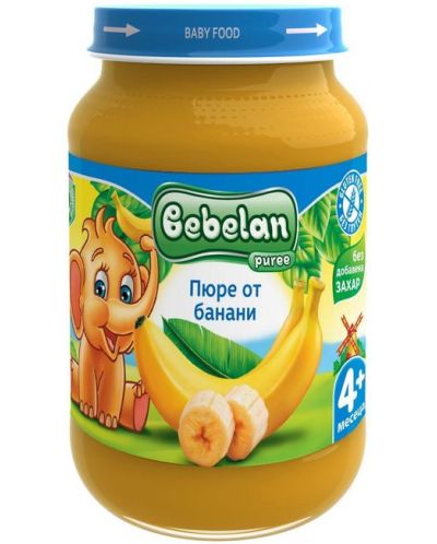 Плодово пюре Bebelan Puree - Банан, 190 g - 1
