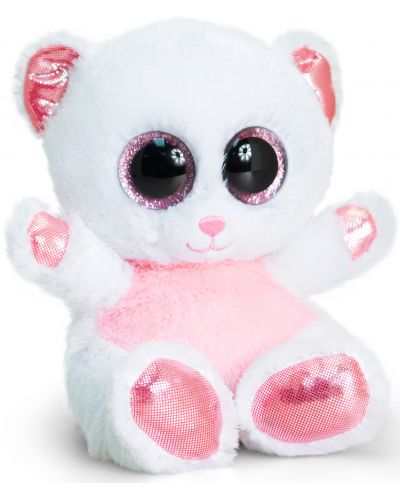 Плюшена играчка Keel Toys Animotsu - Мече, розово, 15 cm - 1
