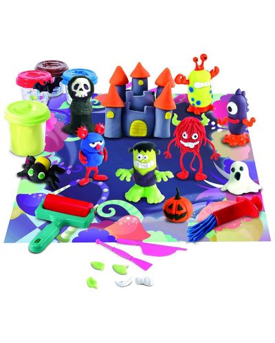 Творчески комплект с пластилин PlayGo – Работилница за светещи чудовища - 2