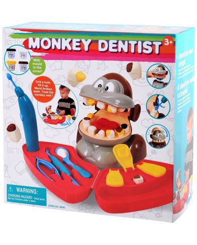 Творчески комплект с пластилин PlayGo – Маймуна зъболекар - 1