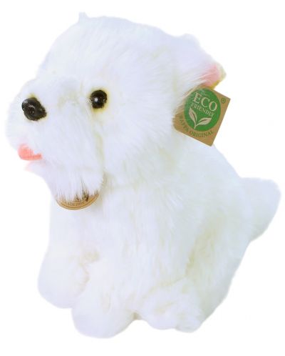 Плюшена играчка Rappa Еко приятели  - Куче Западнохайландски бял териер, 23 cm - 2