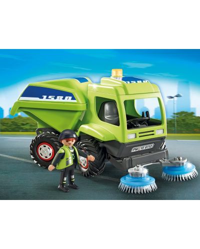 Комплект фигурки Playmobil City Action - Уличен чистач с камион - 2