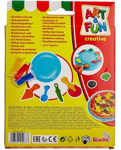 Моделин Simba Toys - Art and Fun, Сет пица - 3