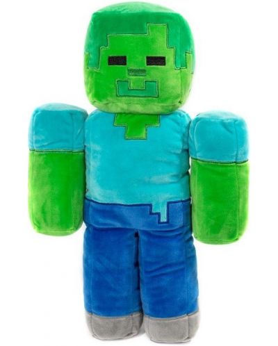 Плюшена възглавница Minecraft - Zombie Buddy, 50 cm - 1