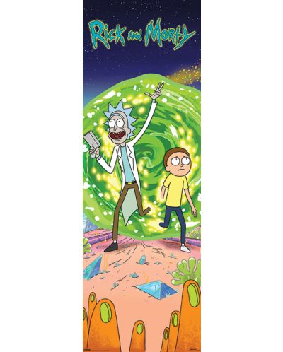 Плакат за врата Pyramid - Rick and Morty (Portal) - 1