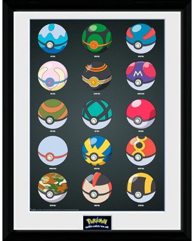 Плакат с рамка GB eye Games: Pokemon - Pokeballs - 1