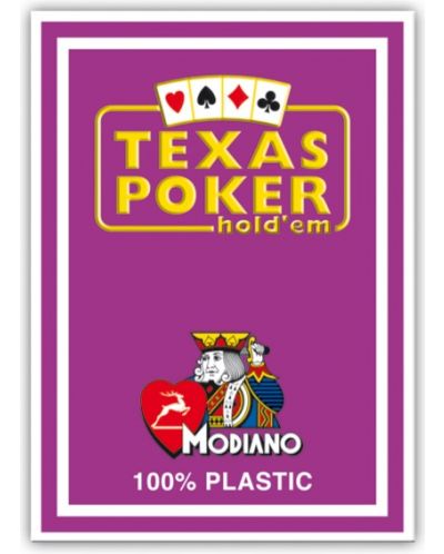 Пластични покер карти Texas Poker - лилав гръб - 1
