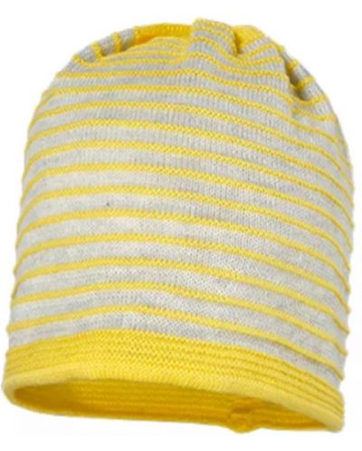 Плетена шапка Maximo - Жълто/сива, размер 45, 9-12 м - 1