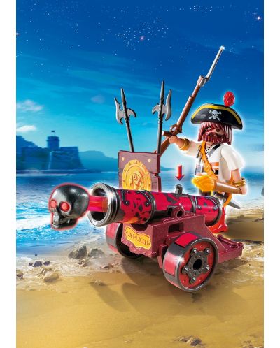 Фигурки Playmobil Pirates - Пират с червено оръдие - 2