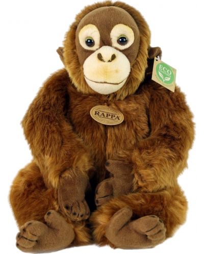 Плюшена играчка Rappa Еко приятели - Орангутан, седящ, 27 cm - 1
